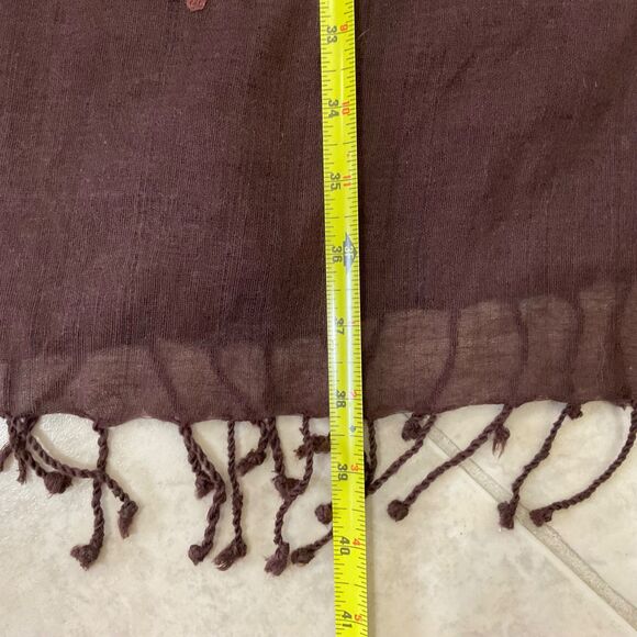 Selection Privee Vintage  Wool  Floral embroidered  Wrap Scarf approx. 27” X 80” - Picture 8 of 10